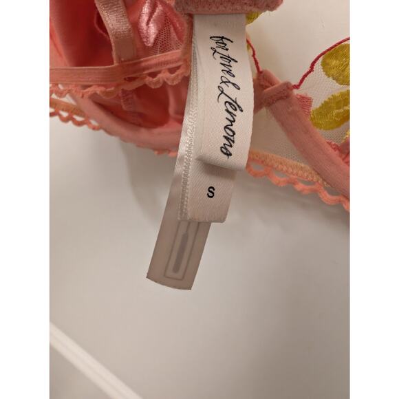 For Love And Lemons Daily Jane Embroidery Underwire Bra Floral Multicolor Sexy - Picture 4 of 5